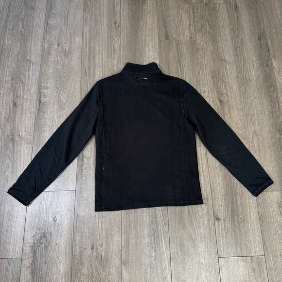 J.Crew Performance Pique 1/4 Zip Sweater Mens S Black Pullover Coolmax Stretch - Picture 4 of 6